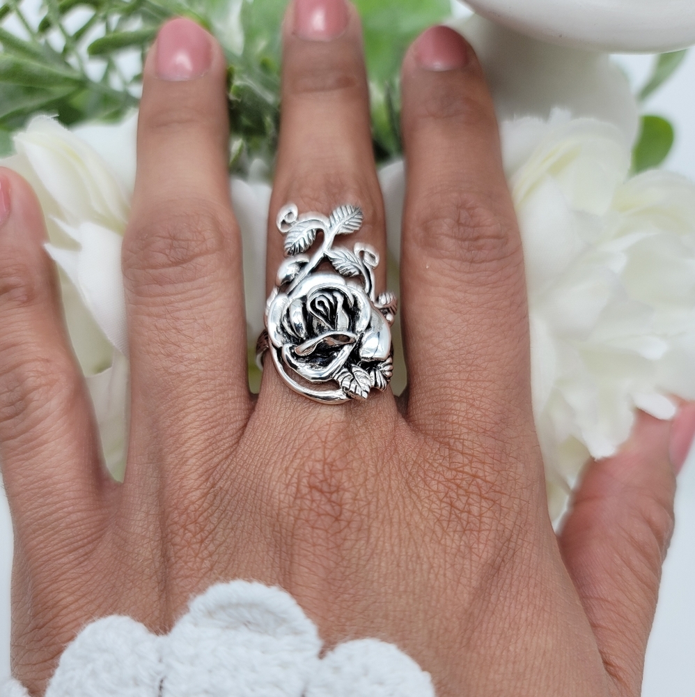 🥰 GRANDIROSA STERLING SILVER RING - Picture 3 of 10